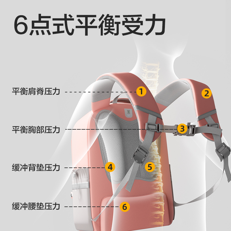纵横BB161大号超轻全展开式学生书包套装(L-粉)(个)
