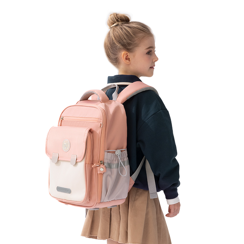 纵横BB161中号超轻全展开式学生书包套装(M-粉)(个)