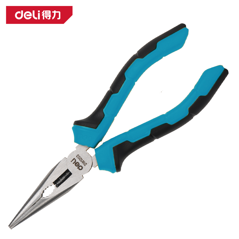 deli纵横DW1003尖嘴钳6寸(蓝)(把)