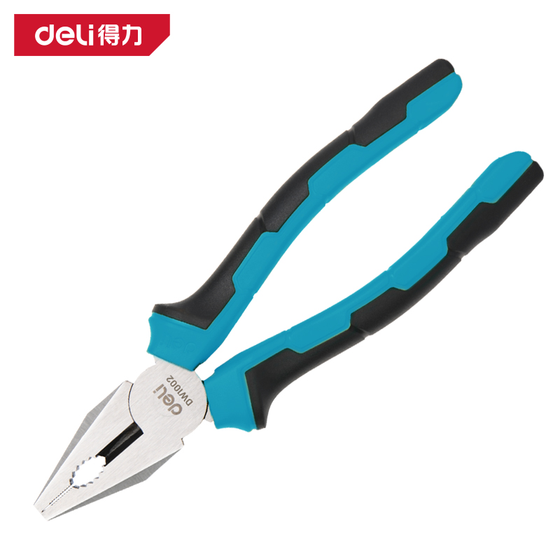 deli纵横DW1002钢丝钳8寸(蓝)(把)
