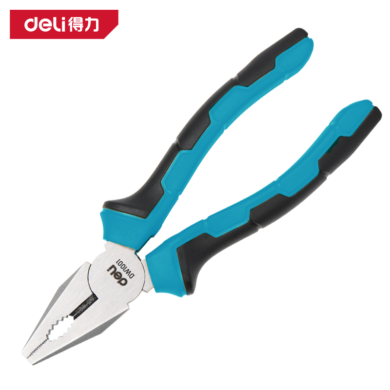 deli纵横DW1001钢丝钳7寸(蓝)(把)