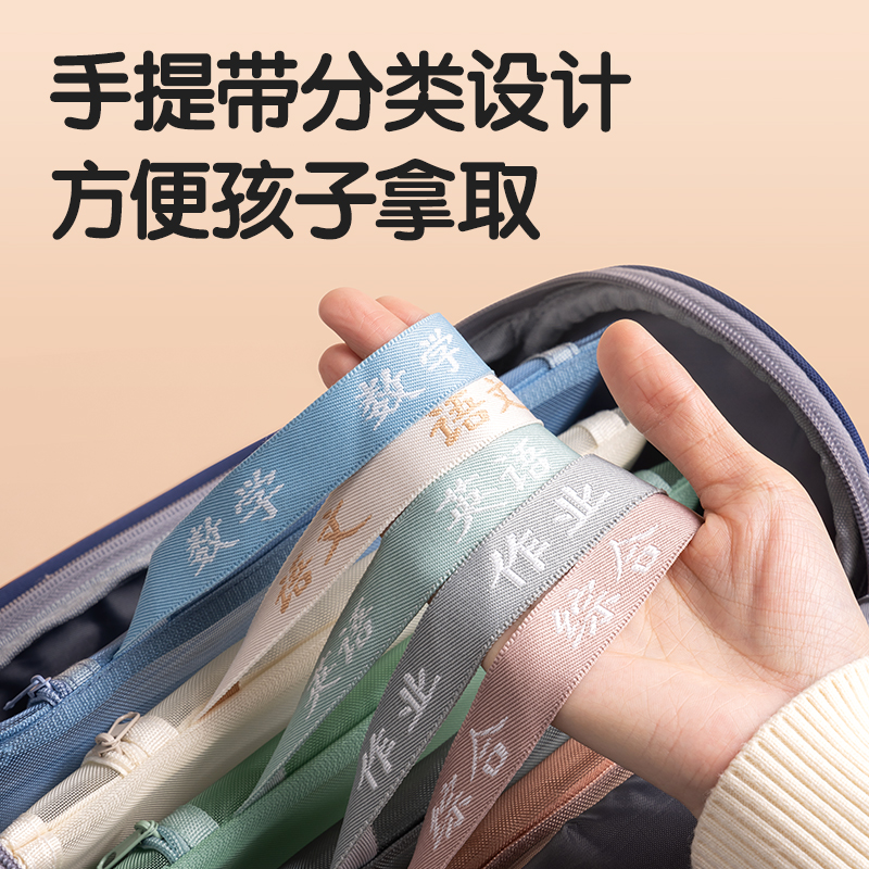纵横PP116A_A4双层手提网纱拉链袋(彩网-语文黄)(个)