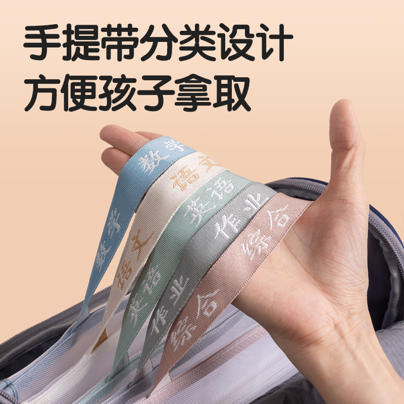 纵横PP115_A4单层手提网纱拉链袋(白网-数学蓝)(个)