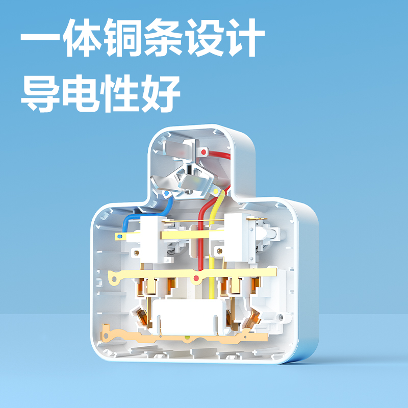 纵横LU5006品字型转换器_2组_彩盒(白)(个)