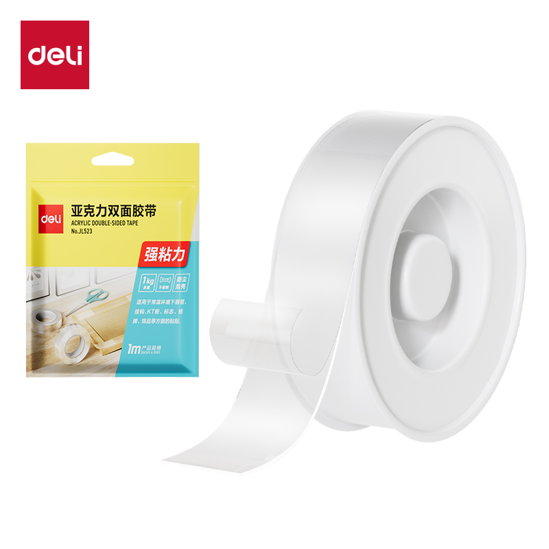 纵横JL523多功能双面胶带24mm*1m*1mm(透明)(1卷/袋)