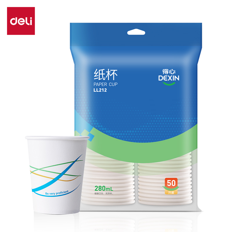 纵横得心LL212纸杯280mL(白色)(50只/袋)