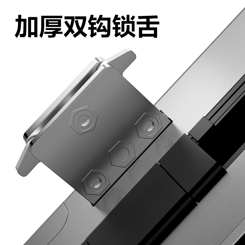 纵横AL102无屏款玻璃门锁(灰色)(台)