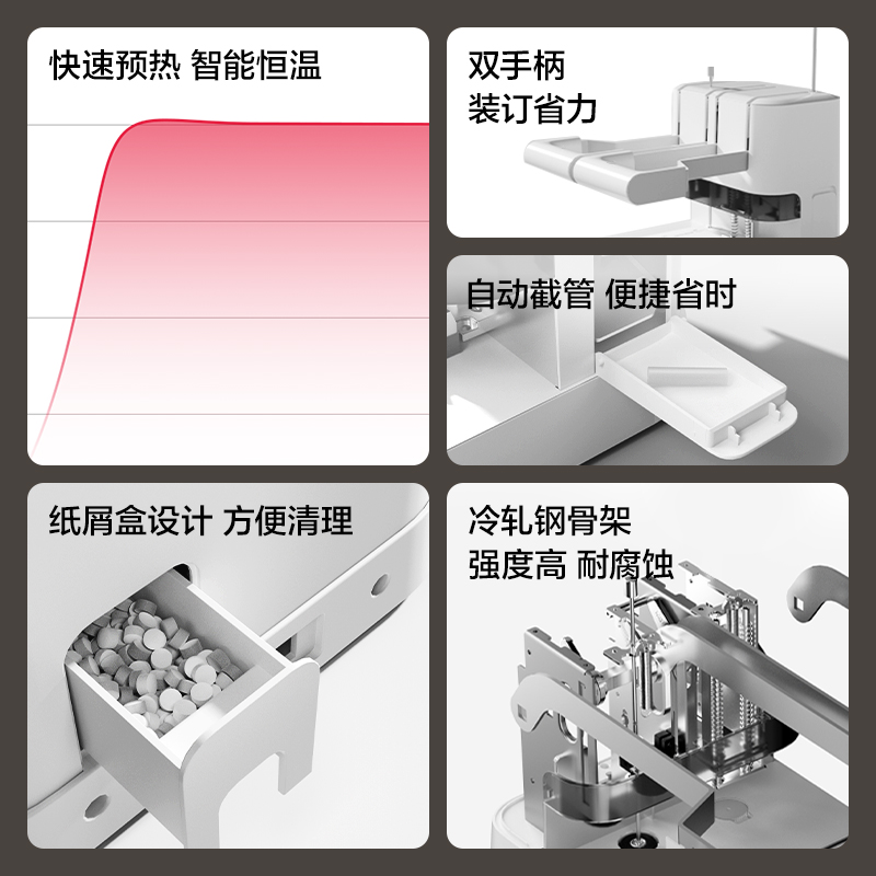 纵横3885财务装订机(米白)(台)
