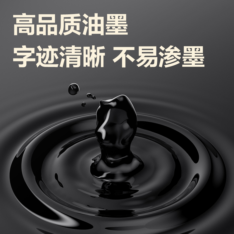 纵横A566-SC大容量拔帽商务中性笔0.5mm子弹头(黑)(9支/卡)