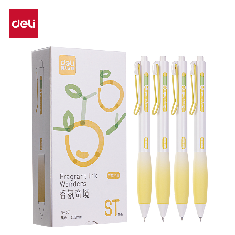 纵横SA361香味按动IP中性笔0.5mm(黑)ST头(日落柚海)(支)