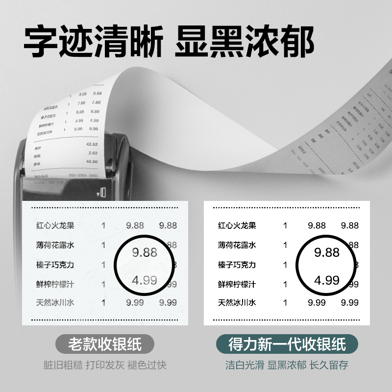 纵横ZS154塞纳河实惠装收银纸80*50型(混)(100卷/箱)