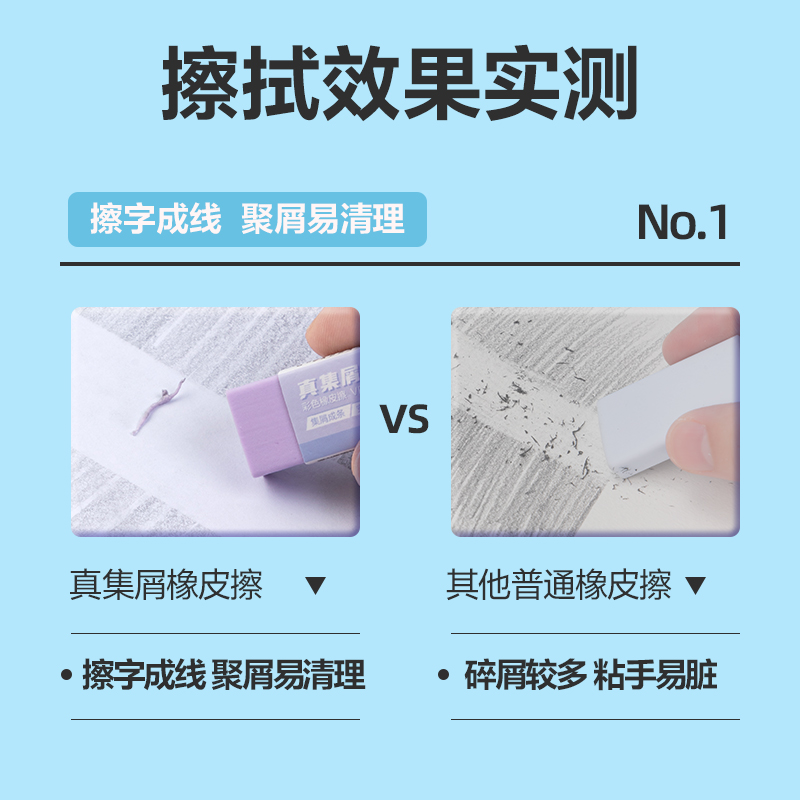 纵横VP150C大号彩色真集屑橡皮擦(混)(块)