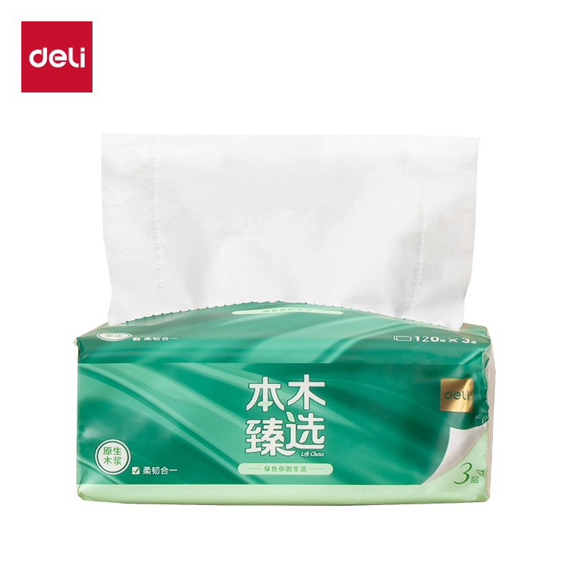 本木臻选MR3120软抽3层120抽(6包/提)(包)(绿)