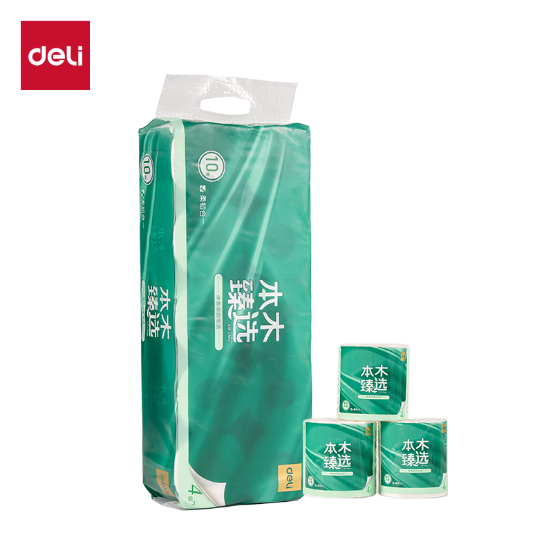 本木臻选WJ4125有芯卷纸4层125克(10卷/提)(提)(绿)