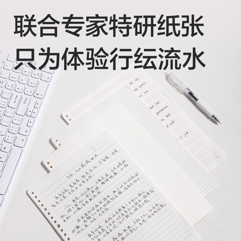 纵横NB560-P行纭简彩学科活页芯(方格)(本)