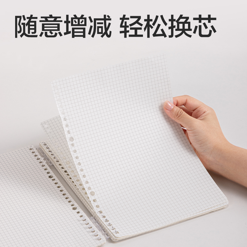 纵横NB560-P行纭简彩学科活页芯(方格)(本)