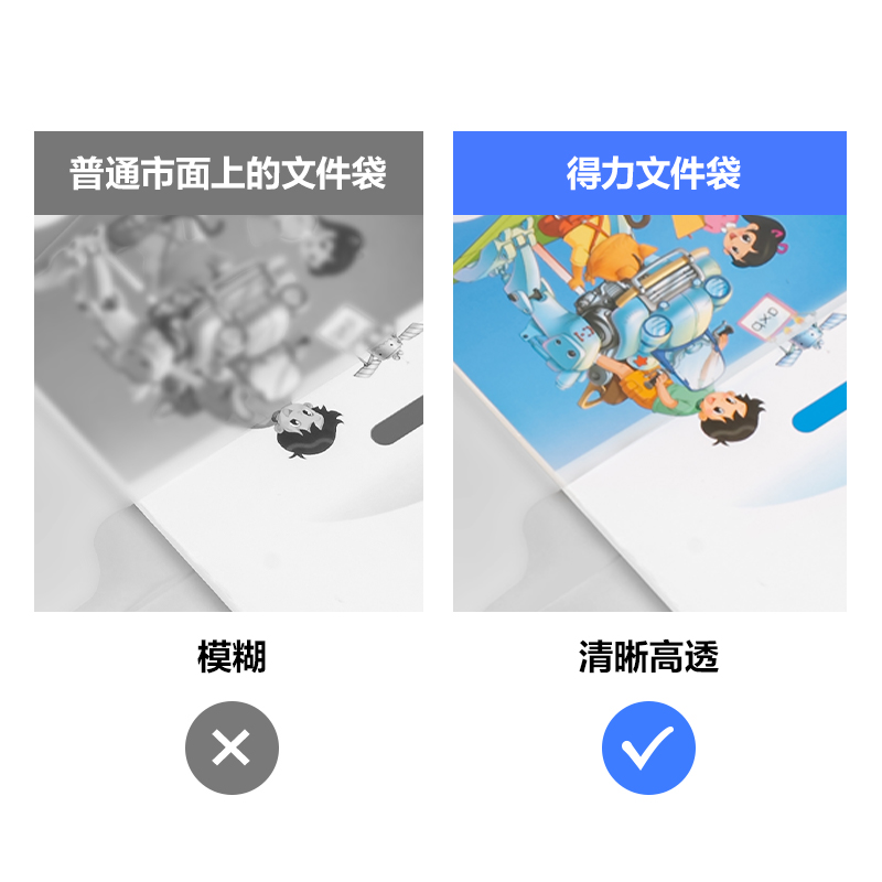 纵横PP20_A4线上爆款经济型文件袋(透明)(20个/包)
