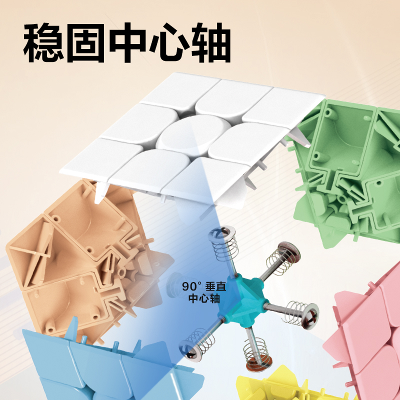 纵横YP102A马卡龙3阶魔方(混)(个)