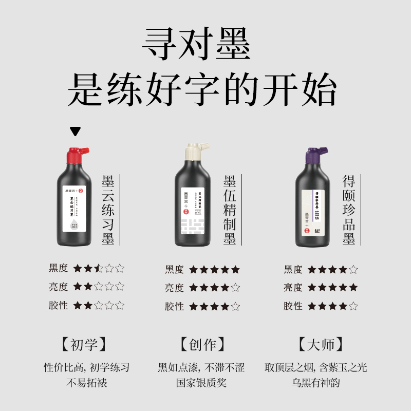 墨青言MY300-250一得阁联名墨云练习墨汁(250g)(黑)(瓶)