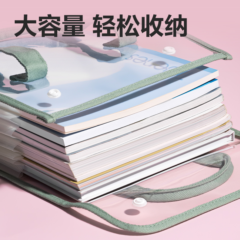 纵横PM331果冻晴天7格PVC学生风琴包(红)(个)