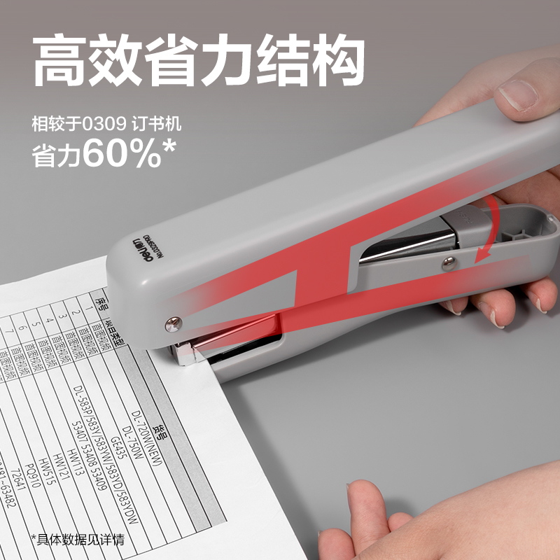 纵横0329PRO手握式省力订书机(灰色)(盒)