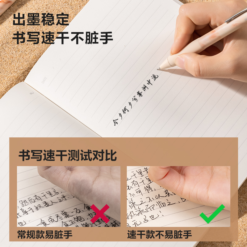 纽赛NS666C速干按动纽赛中性笔0.5mm子弹头(清照夜)(1支/卡)
