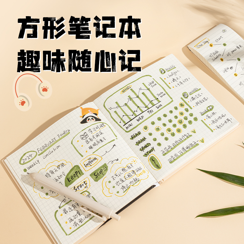 纵横VG55熊猫学生文具套装(米色)(盒)