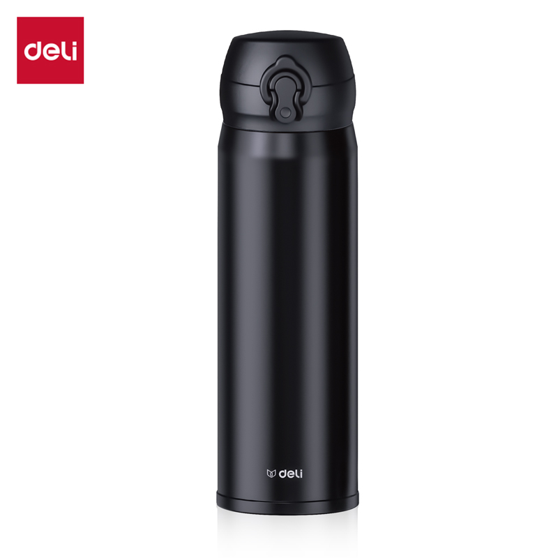 纵横LL619保温杯(弹盖)(500mL)(304内胆)(黑色)(彩盒装)