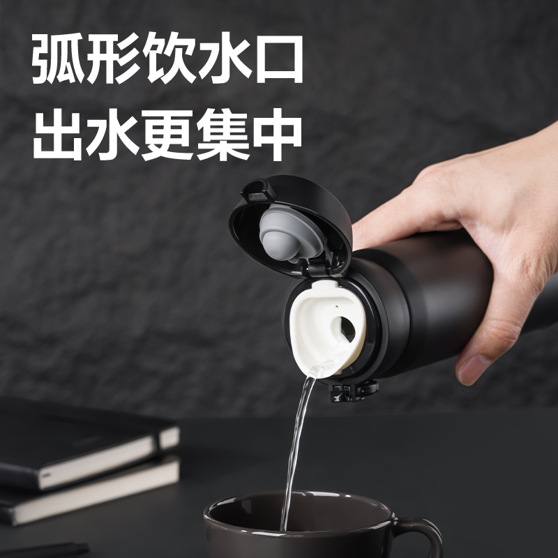 纵横LL619保温杯(弹盖)(500mL)(304内胆)(深蓝色)(彩盒装)