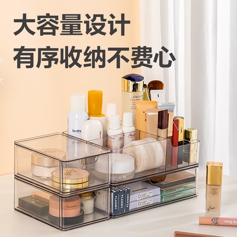 纵横PJ211抽屉收纳盒(透明)(盒)