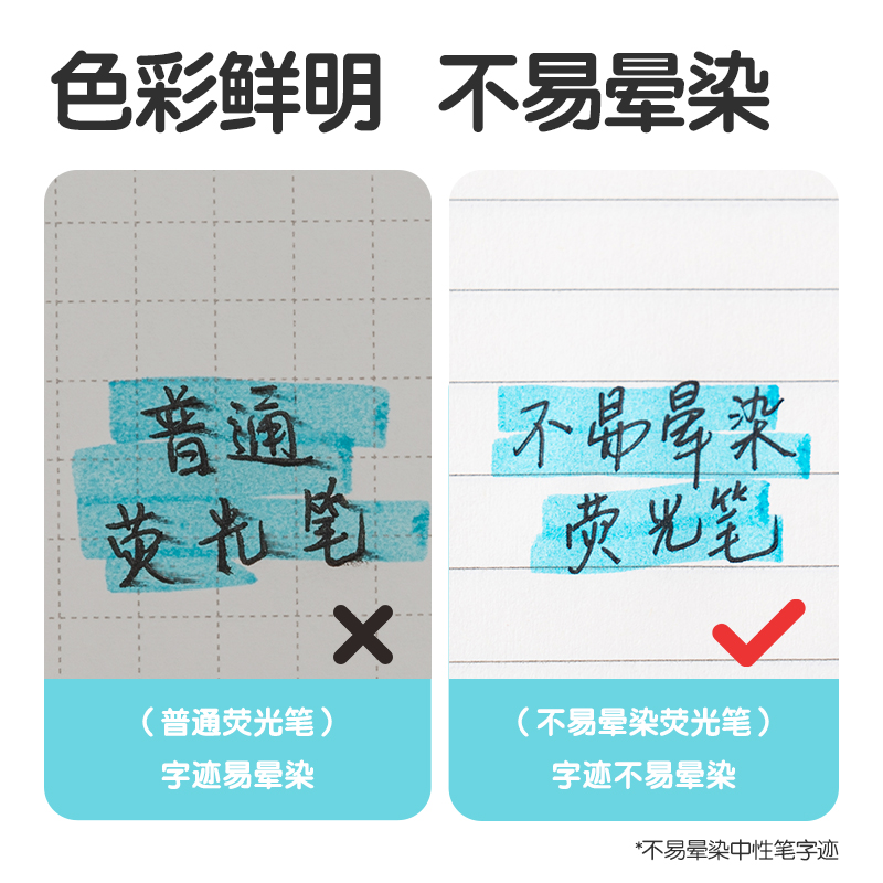 纵横SK600抗晕染扁杆荧光笔缤纷色系(混)(6支/盒)