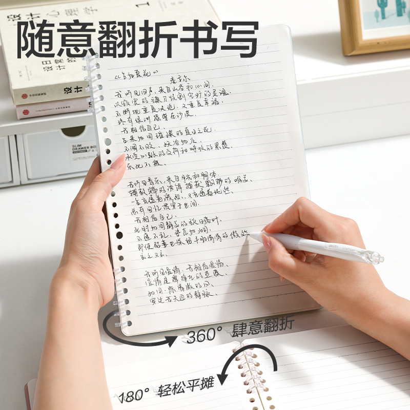 纵横HB5-4可开合活页本PP壳(深蓝-可开合)(本)