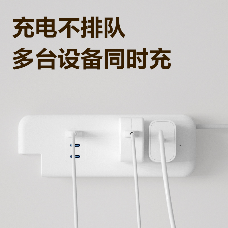 纵横LX4002插座2组2插_1A2C_0.6米(PE袋)(白)(个)