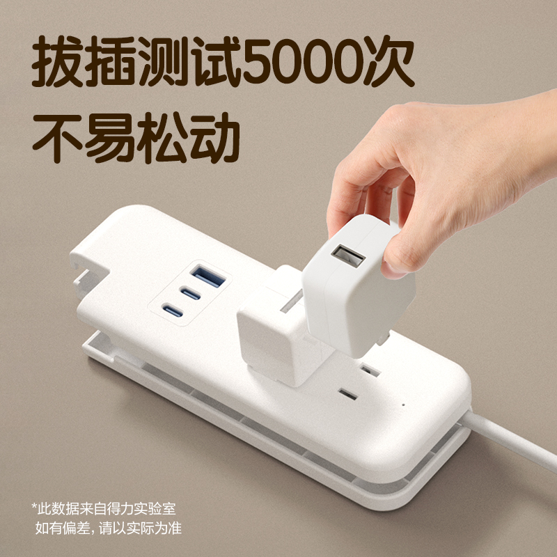 纵横LX4002插座2组2插_1A2C_0.6米(PE袋)(白)(个)