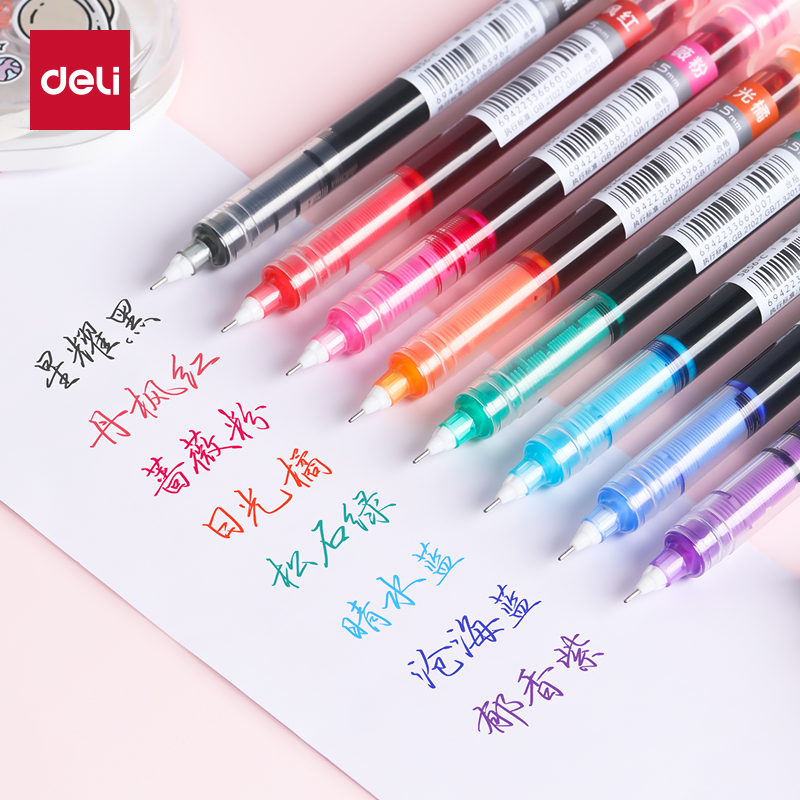 纵横S856-C8彩色直液式走珠笔0.5mm全针管(混)(8支/盒)