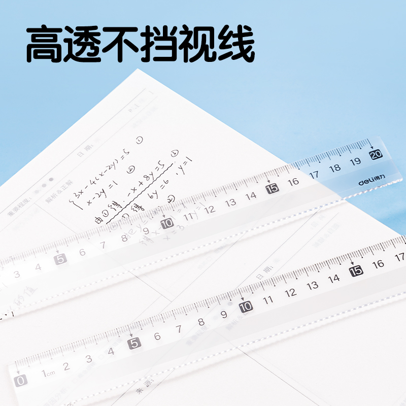 纵横VC22防滑直尺20cm(透明)(把)