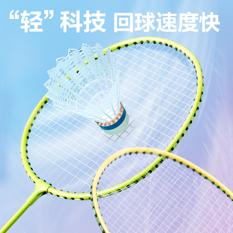 安格耐特FH666铁分体羽毛球拍(2支/付)(混)(付)
