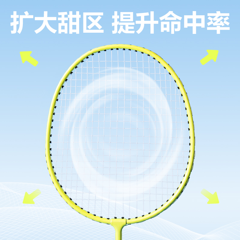 安格耐特FH666铁分体羽毛球拍(2支/付)(混)(付)