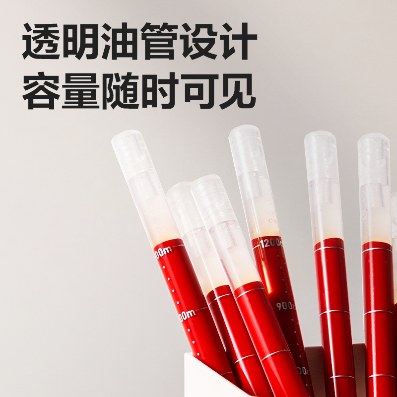 纵横SE172刷题速干大容量按动笔芯0.5mmST头(红)(支)