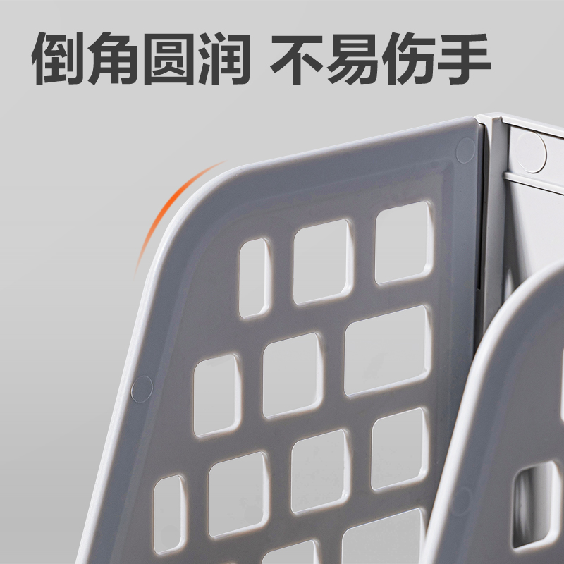 纵横PB113三联文件框带笔筒(灰色)(袋)