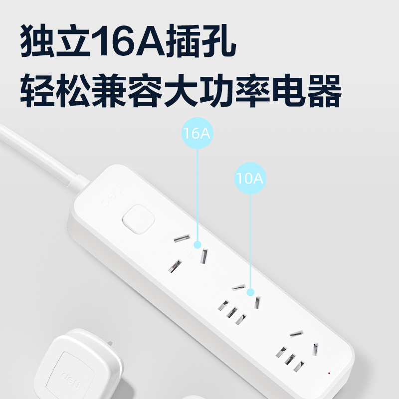 纵横LX224S(1.8)大功率套装_2组+3孔_1.8米_PE袋装(白)(个)