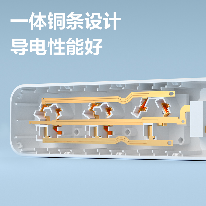 纵横LX224S(03)大功率套装_2组+3孔_3米_PE袋装(白)(个)