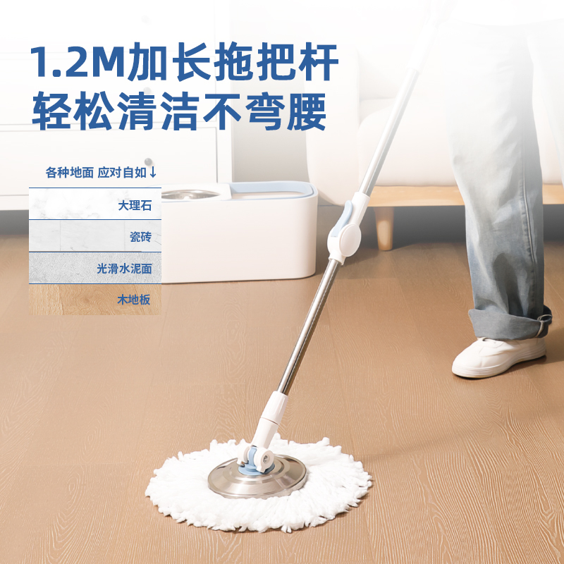 纵横得心LQ152标准款旋转拖把(白)(盒)