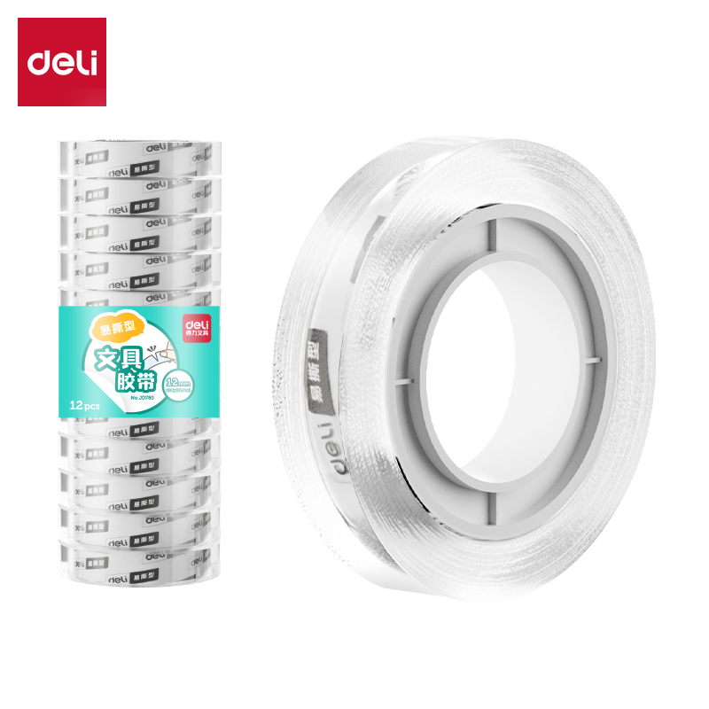 纵横JD780易撕型文具胶带12mm*14y*38um(高透)(12卷/筒)