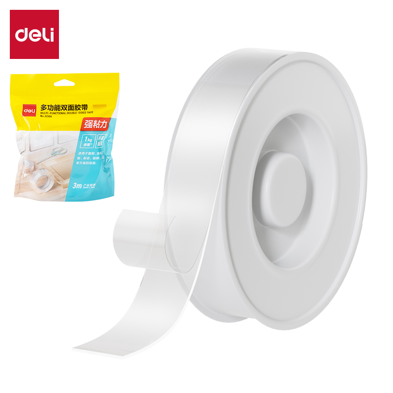 纵横JL506多功能双面胶带30mm*3m*1mm(透明)(1卷/袋)
