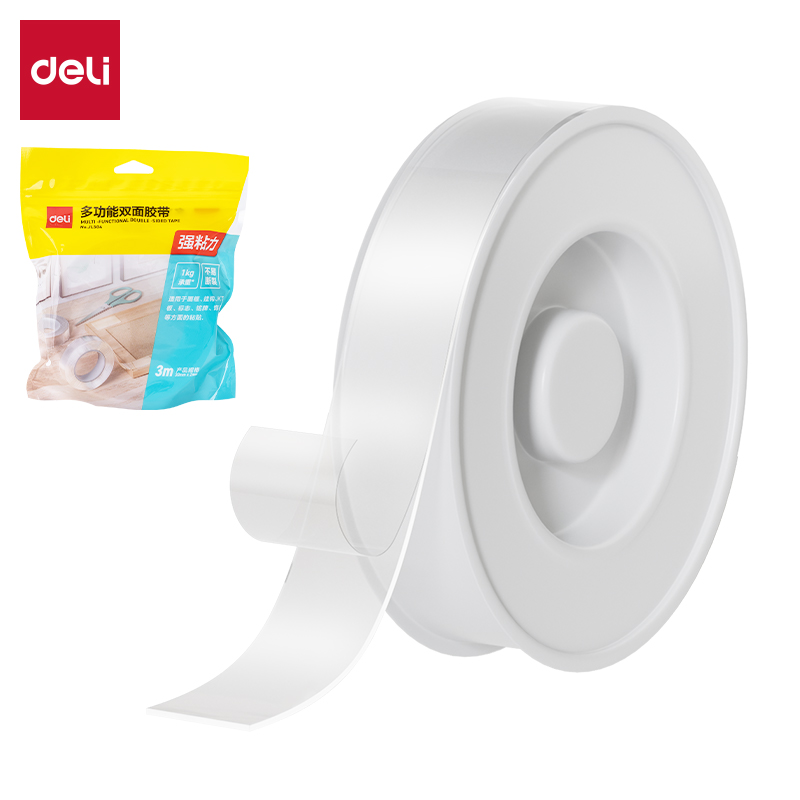 纵横JL504多功能双面胶带30mm*3m*2mm(透明)(1卷/袋)
