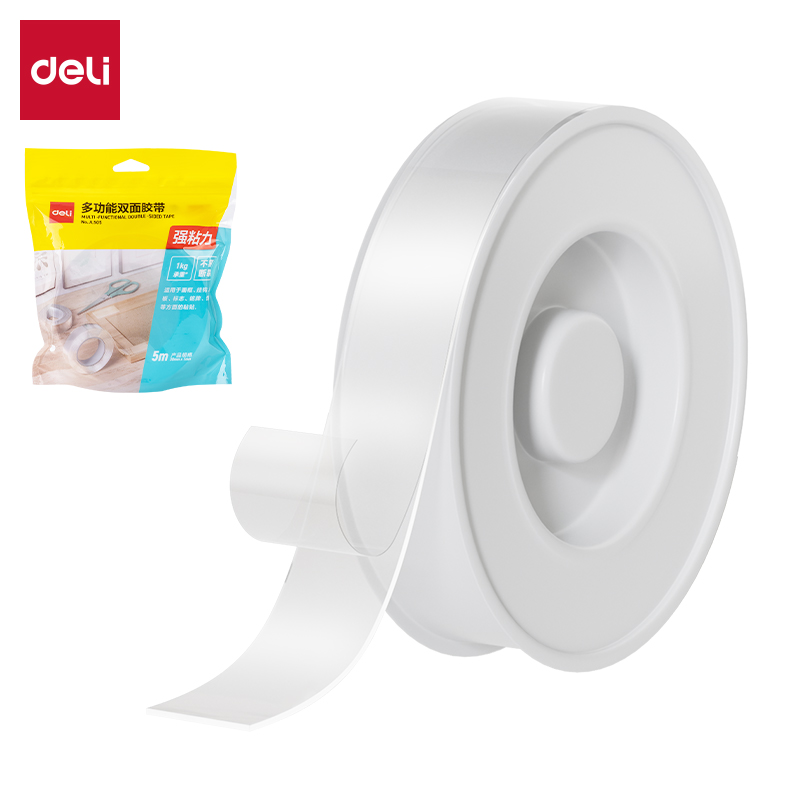 纵横JL505多功能双面胶带30mm*5m*1mm(透明)(1卷/袋)