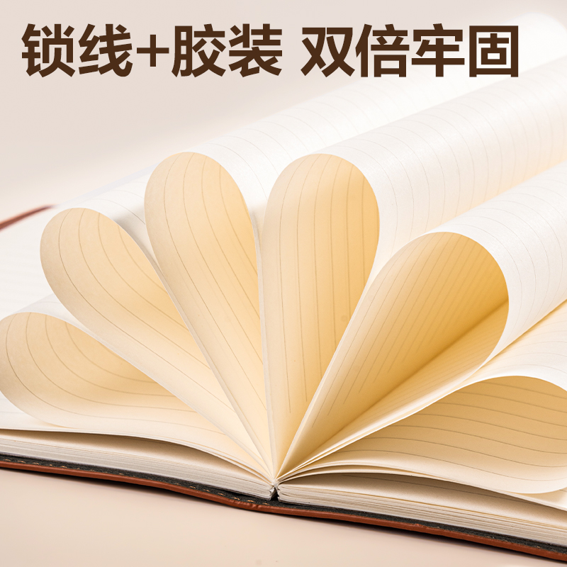 纵横7900-B商务皮面本16K-80张10mm行距(深蓝色)(本)