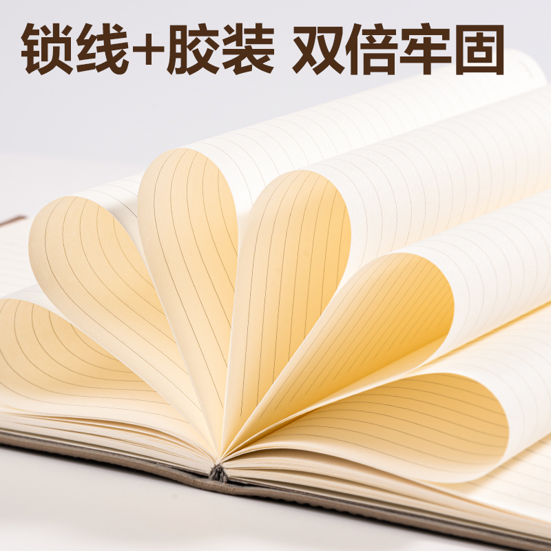 纵横7901-Q轻商务皮面本25K-80张10mm行距(灰色)(本)
