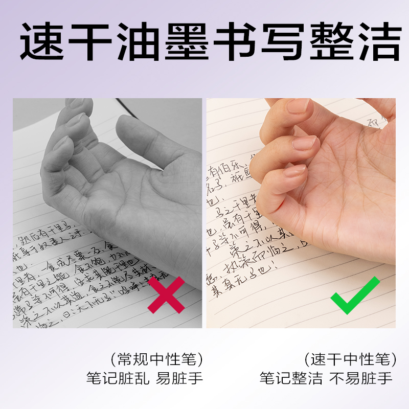 纵横SA279速干按动常规中性笔0.5mmST头(黑)(5支/盒)